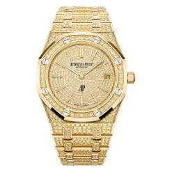 Audemars Piguet 16202BA.HH.1241BA.01 Royal Oak “Jumbo” Extra-Thin Yellow Gold - Sapphire Dial Watch