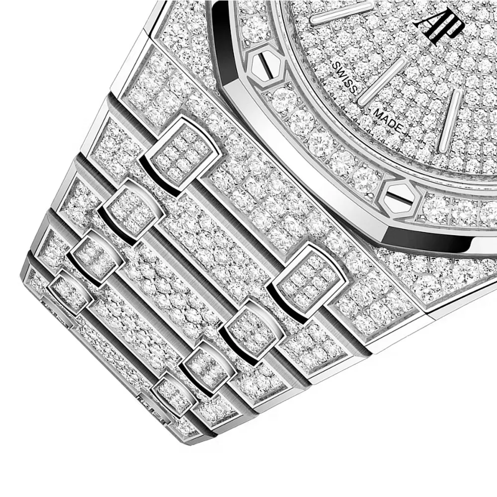 Audemars Piguet 16202Bc.zz.1241Bc.01 Royal Oak “Jumbo” Extra-Thin White Gold - Diamond Dial Watch - Image 3