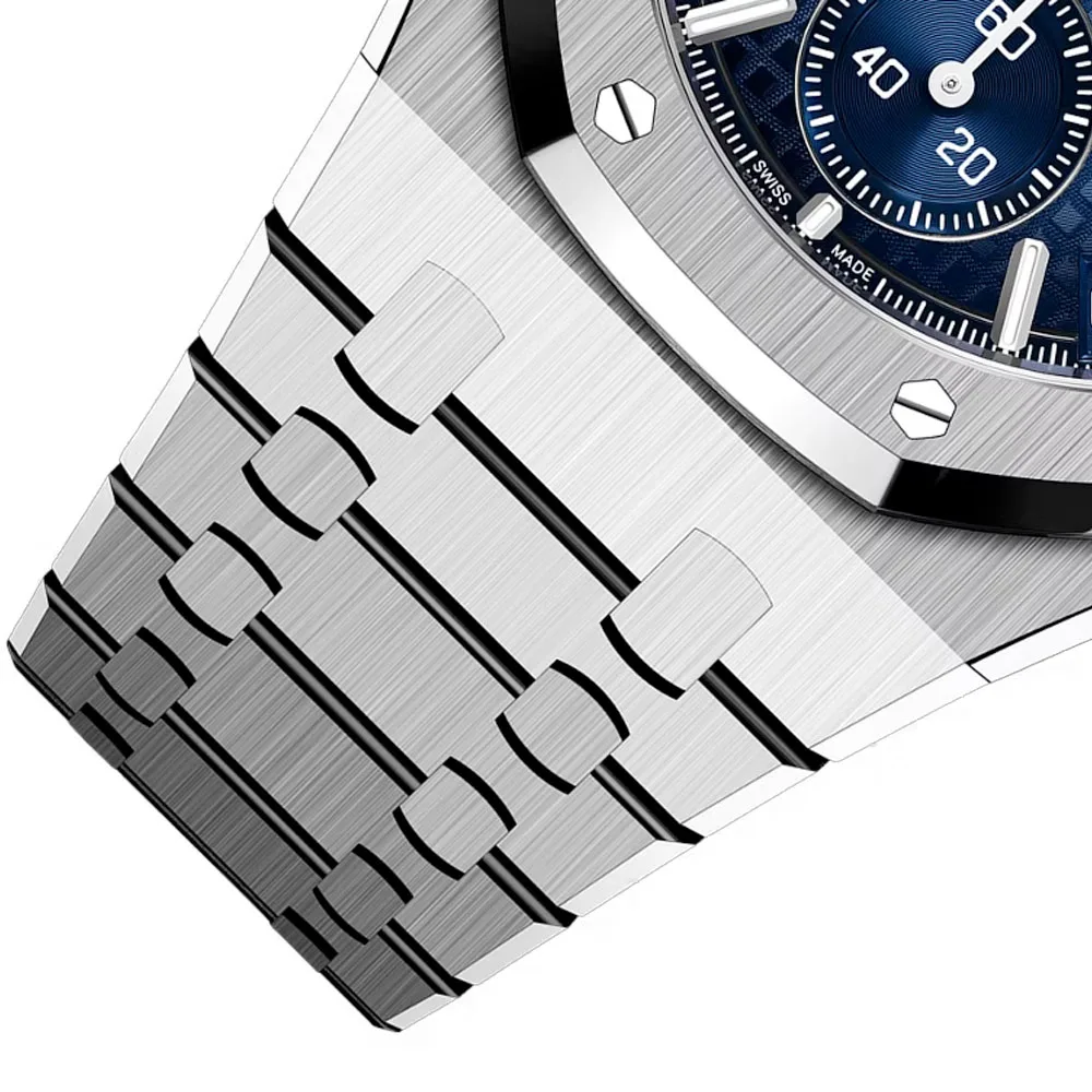 Audemars Piguet 26240Bc.oo.1320Bc.04 Royal Oak Selfwinding Chronograph White Gold Smoked Blue Dial Watch - Image 3