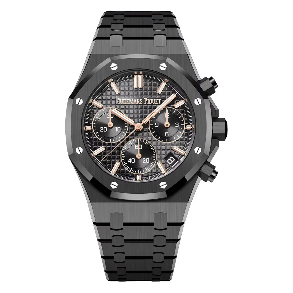Audemars Piguet 26240Ce.oo.1225Ce.02 Royal Oak Selfwinding Chronograph Ceramic Black Dial Watch
