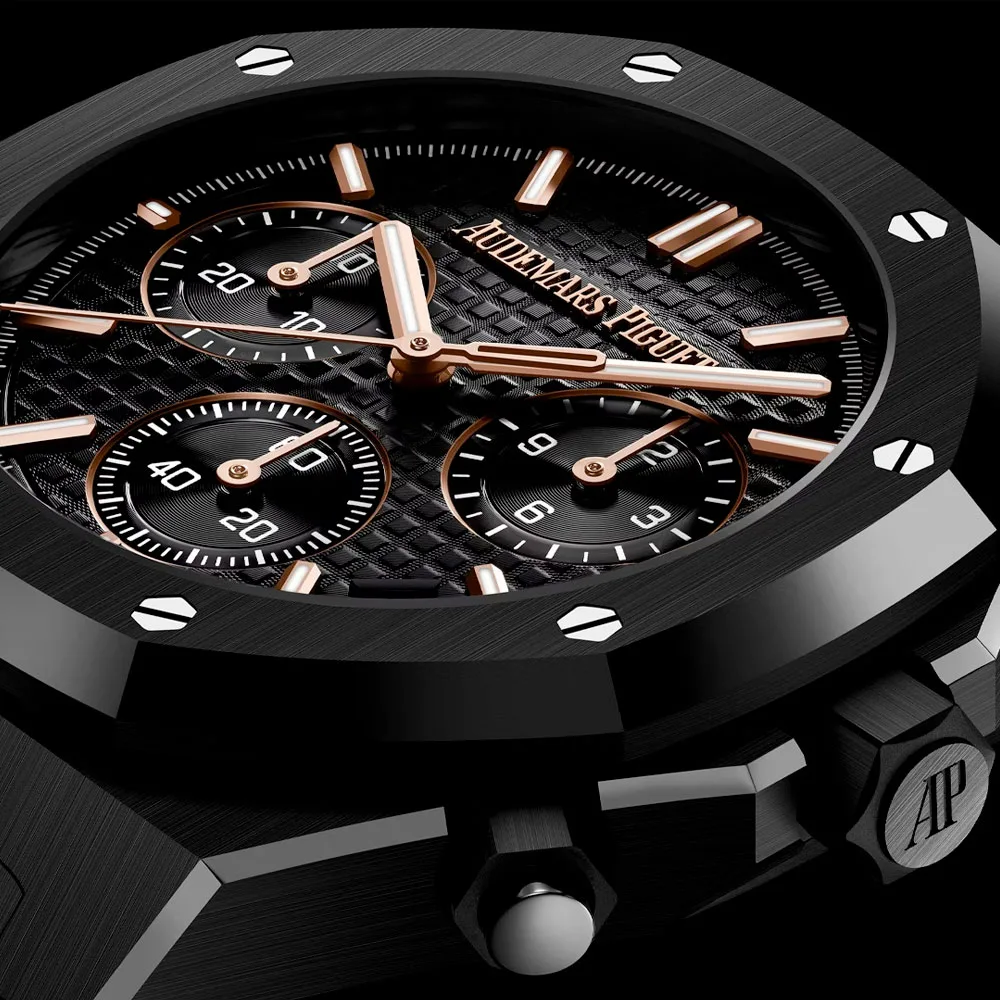 Audemars Piguet 26240Ce.oo.1225Ce.02 Royal Oak Selfwinding Chronograph Ceramic Black Dial Watch - Image 2