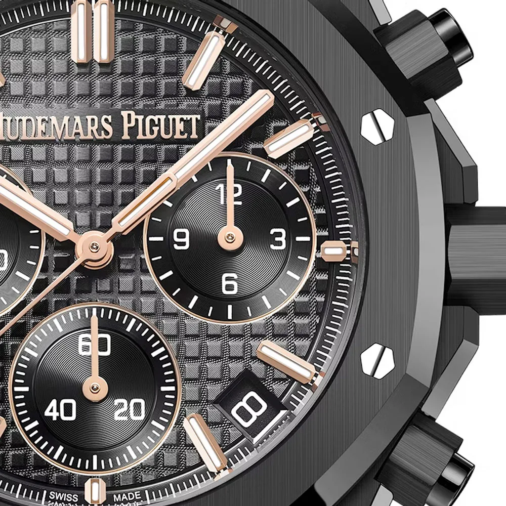 Audemars Piguet 26240Ce.oo.1225Ce.02 Royal Oak Selfwinding Chronograph Ceramic Black Dial Watch - Image 3