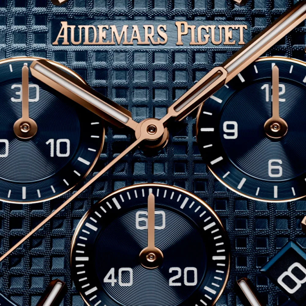 Audemars Piguet 26240Or.oo.1320Or.05 Royal Oak Selfwinding Chronograph Pink Gold Blue Dial Watch - Image 2