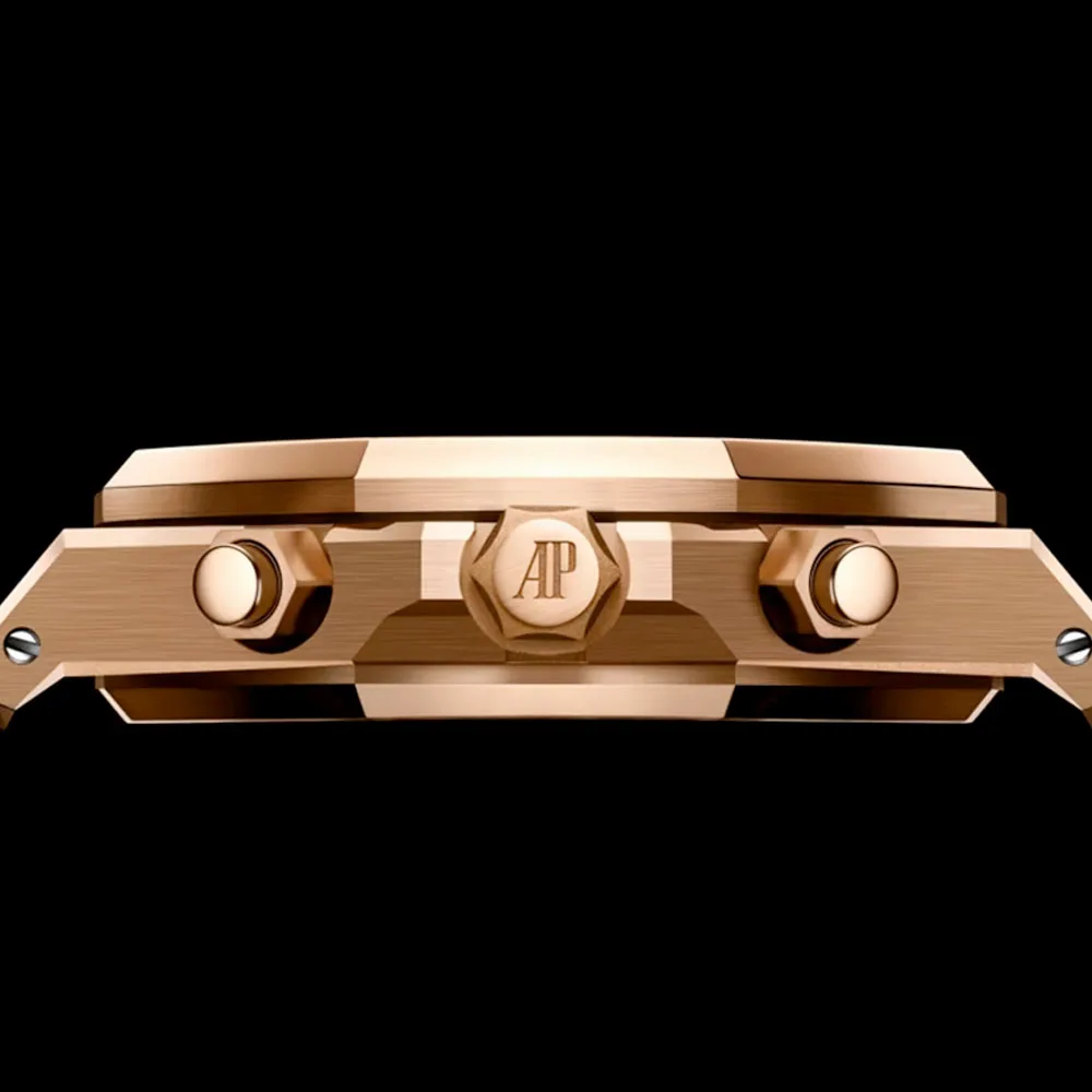 Audemars Piguet 26240Or.oo.1320Or.05 Royal Oak Selfwinding Chronograph Pink Gold Blue Dial Watch - Image 3