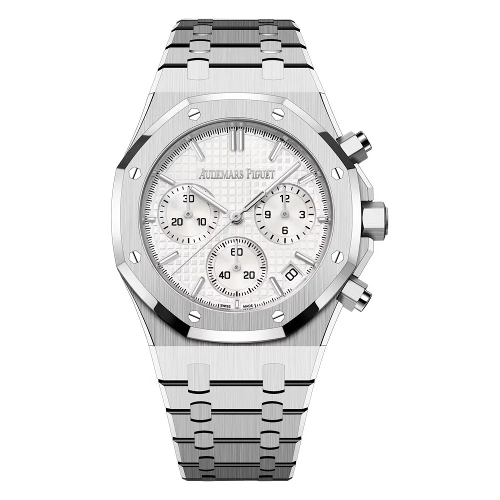 Audemars Piguet 26240St.oo.1320St.07 Royal Oak Selfwinding Chronograph Stainless Steel Silver Dial Watch