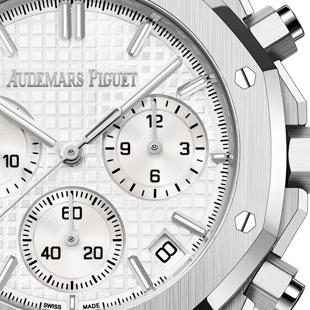 Audemars Piguet 26240St.oo.1320St.07 Royal Oak Selfwinding Chronograph Stainless Steel Silver Dial Watch - Image 2