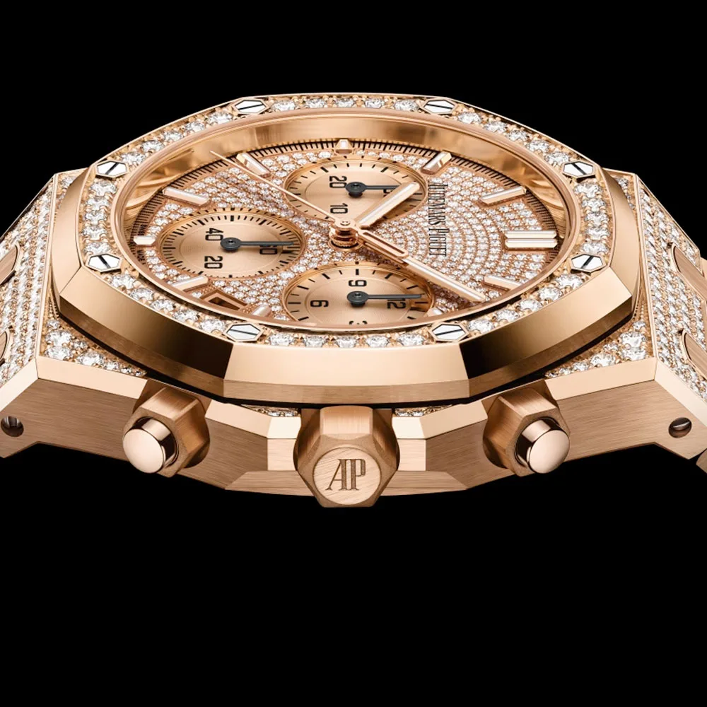 Audemars Piguet 26242Or.zz.1322Or.02 Royal Oak Selfwinding Chronograph Pink Gold Diamond Dial Watch - Image 2