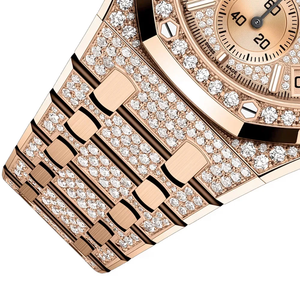 Audemars Piguet 26242Or.zz.1322Or.02 Royal Oak Selfwinding Chronograph Pink Gold Diamond Dial Watch - Image 3