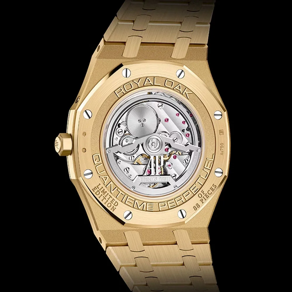 Audemars Piguet 26586Ba.oo.1240Ba.99 Royal Oak Perpetual Calendar Ultra-Thin Champagne Dial Watch - Image 2
