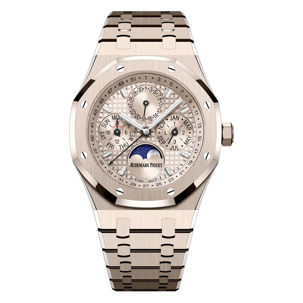 Audemars Piguet 26674Sg.oo.1320Sg.01 Royal Oak Perpetual Calendar Sand Gold Dial Watch