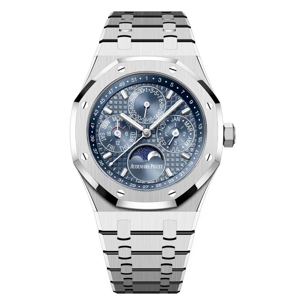 Audemars Piguet 26674St.oo.1320St.01 Royal Oak Perpetual Calendar Stainless Steel Blue Dial Watch