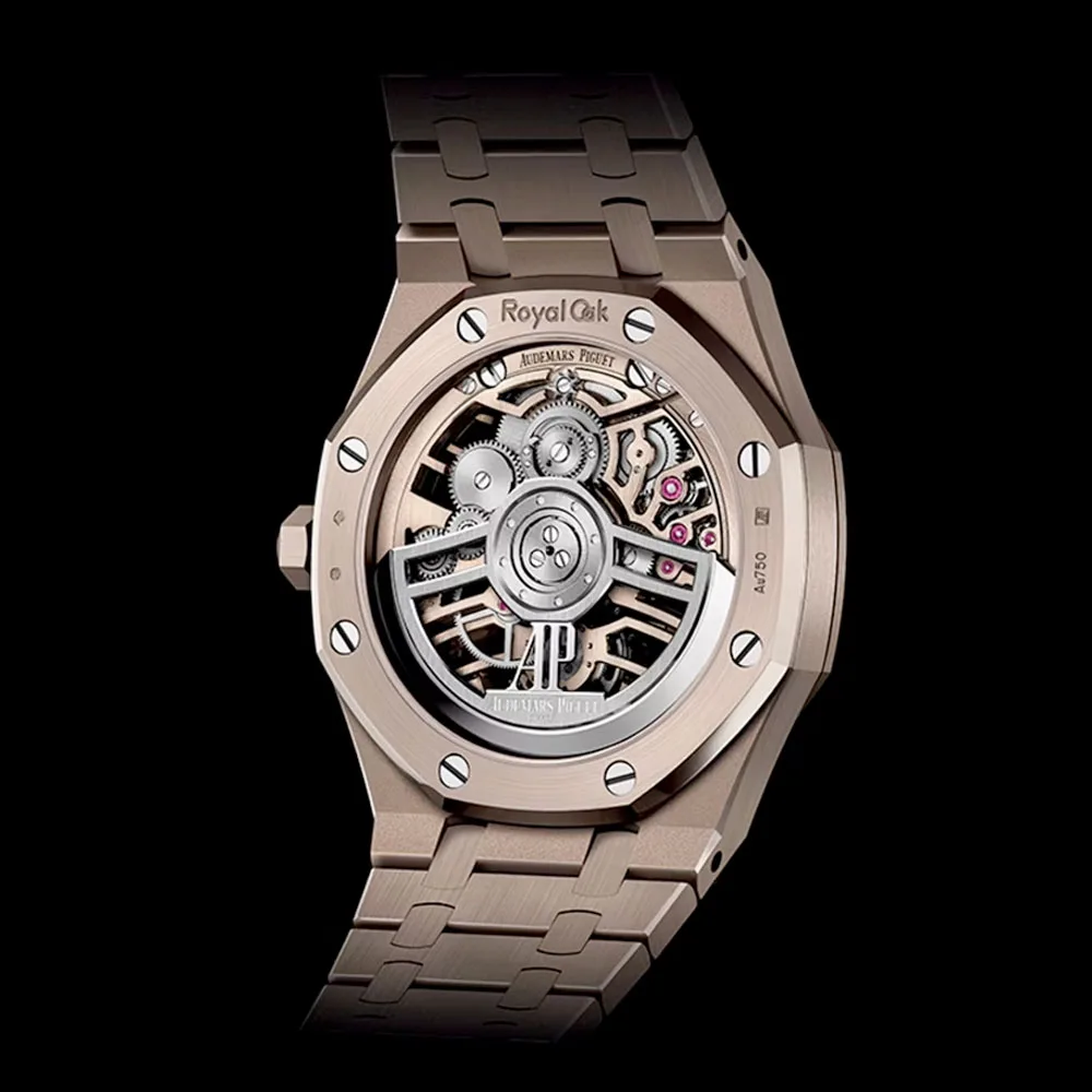 Audemars Piguet 26735Sg.oo.1320Sg.01 Royal Oak Self-Winding Flying Tourbillon Openworked Sand Gold Dial Watch - Image 2