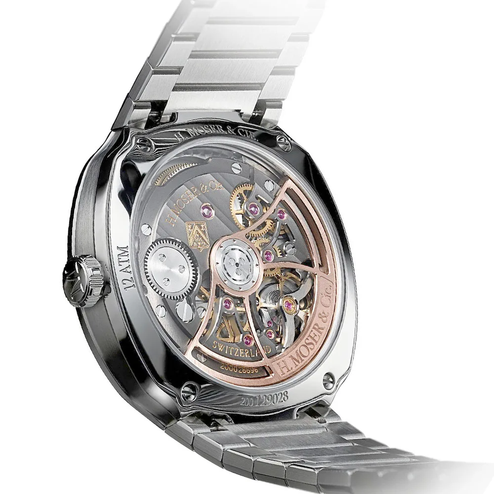 H. Moser &Amp; Cie. 6201-1201 Streamliner Centre Seconds “Purple Haze” Dial Stainless Steel Watch - Image 2