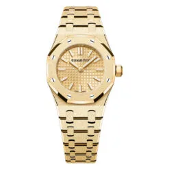 Audemars Piguet 67630BA.GG.1312BA.01-B Royal Oak Mini Frosted Yellow Gold Quartz Champagne Dial Watch