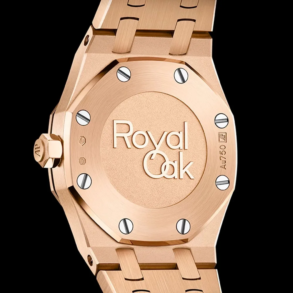 Audemars Piguet 67630Or.gg.1312Or.01-B Royal Oak Mini Frosted Pink Gold Quartz Pink Dial Watch - Image 2