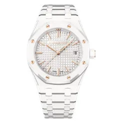 Audemars Piguet 77350CB.OO.1266CB.01 Royal Oak Selfwinding White Ceramic White Dial Watch