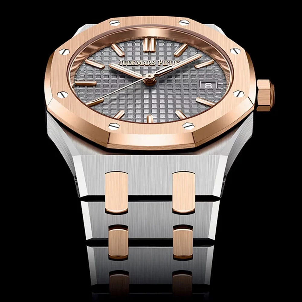 Audemars Piguet 77450Sr.oo.1361Sr.03 Royal Oak Selfwinding Stainless Steel - Pink Gold Grey Dial Watch - Image 3
