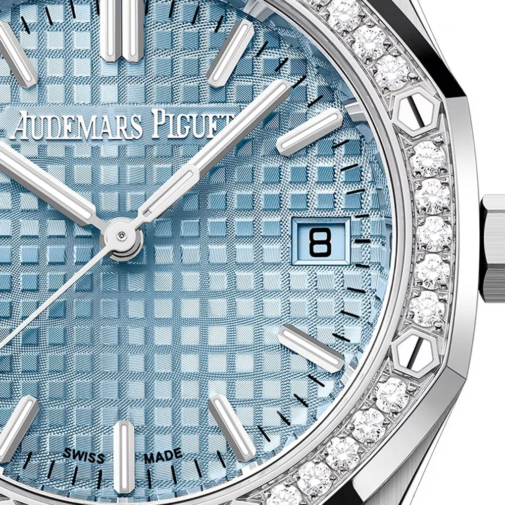 Audemars Piguet 77451St.zz.1361St.03 Royal Oak Selfwinding Stainless Steel - Diamond Ice Blue Dial Watch - Image 2