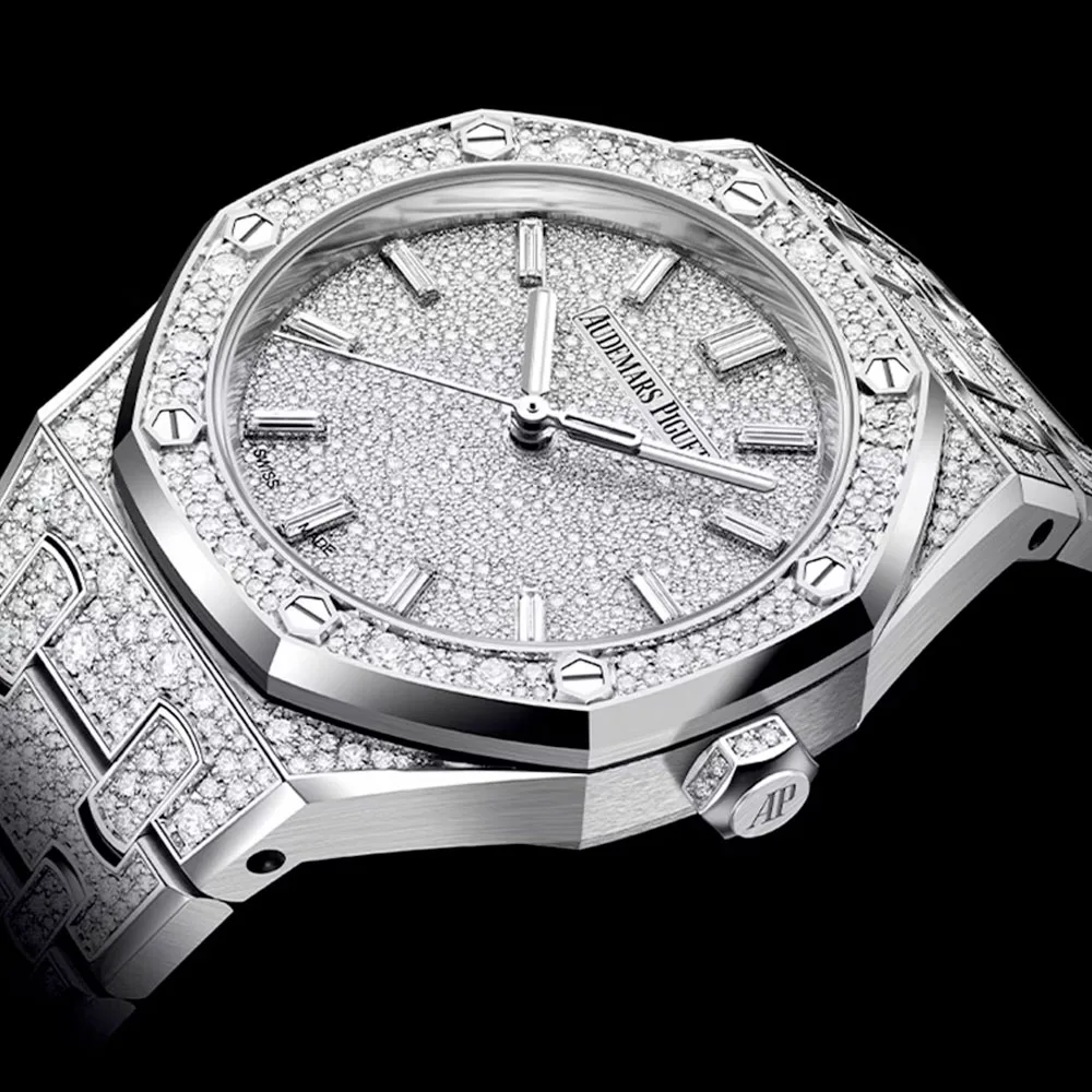 Audemars Piguet 77452Bc.zz.1365Bc.01 Royal Oak Selfwinding Whtie Gold - Snow-Set Dial Watch - Image 3