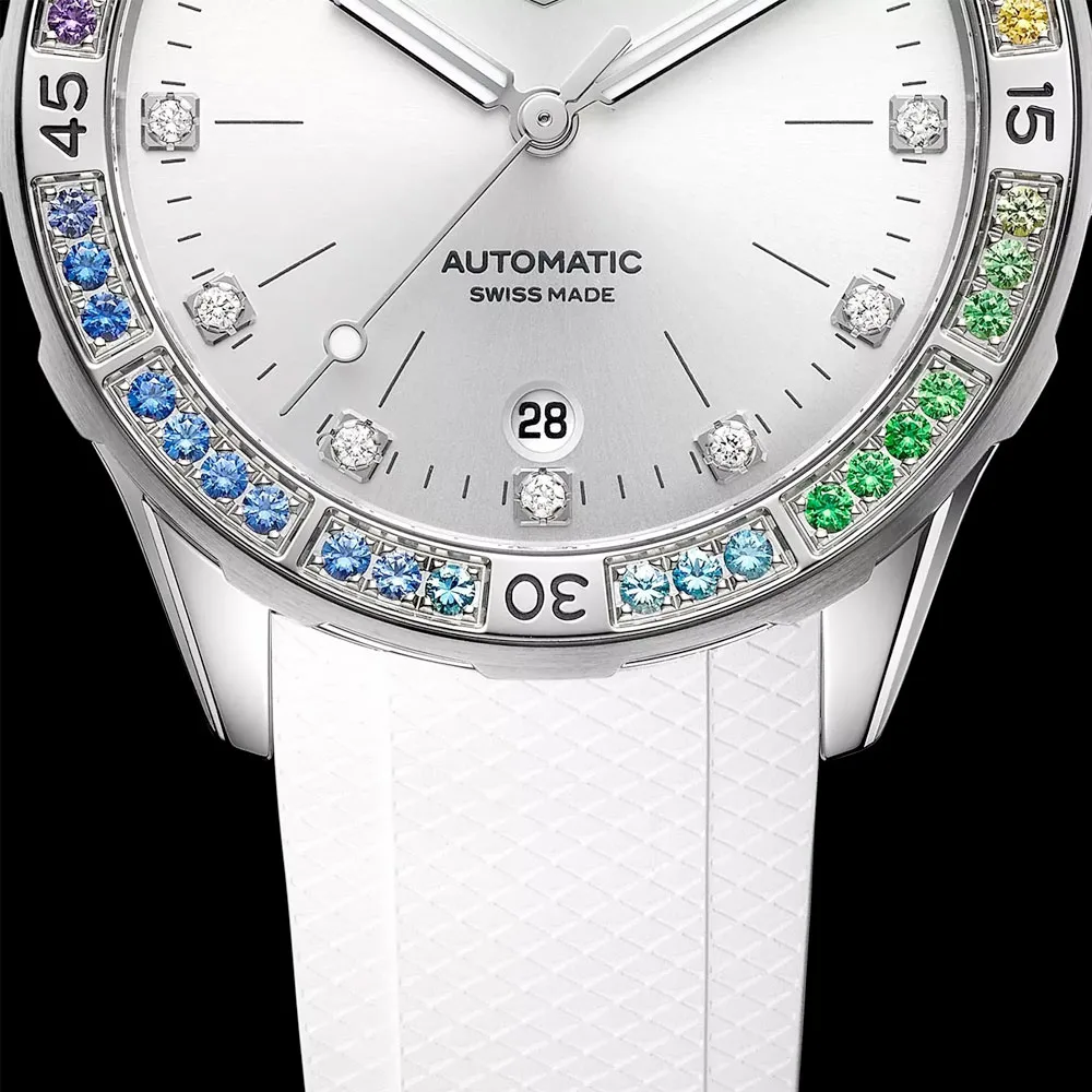 Ulysse Nardin 8163-182B1Le-1A-Rain/3A Lady Diver Rainbow 39Mm Silver Dial Watch - Image 3