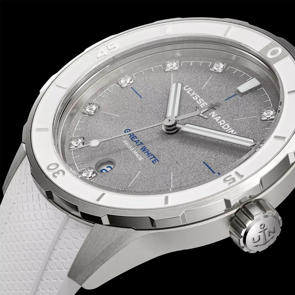 Ulysse Nardin 8163-182Le-3/11-Gw Lady Diver Great White 39Mm Grey Dial Watch - Image 3