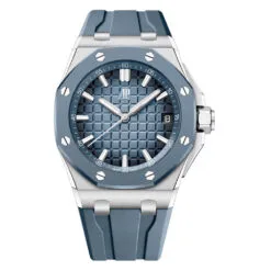 Audemars Piguet 15605SK.OO.A350CA.01 Royal Oak Offshore Selfwinding Stainless Steel - Rubber Blue Dial Watch