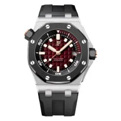 Audemars Piguet 15720CN.OO.A002CA.02 Royal Oak Offshore Diver White Gold Smoked Red Dial Watch