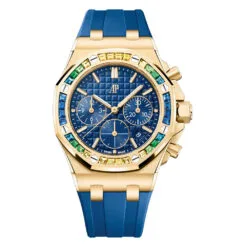 Audemars Piguet 26236BA.YY.D346CA.01 Royal Oak Offshore Selfwinding Chronograph Yellow Gold - Rainbow Blue Dial Watch