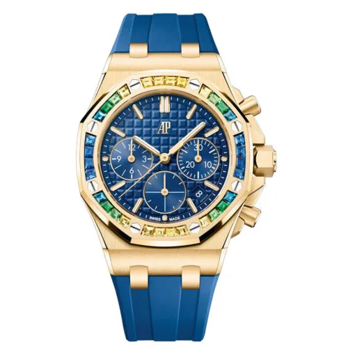 Audemars Piguet 26236Ba.yy.d346Ca.01 Royal Oak Offshore Selfwinding Chronograph Yellow Gold - Rainbow Blue Dial Watch