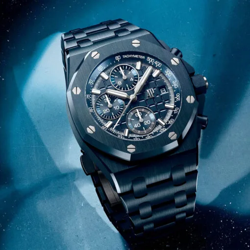 Audemars Piguet 26238Cd.oo.1300Cd.01 Royal Oak Offshore Selfwinding Chronograph Bleu Nuit, Nuage 50 Ceramic Blue Dial Watch - Image 3
