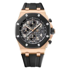 Audemars Piguet 26238OK.OO.A002CA.01 Royal Oak Offshore Selfwinding Chronograph Pink Gold Grey Dial Watch