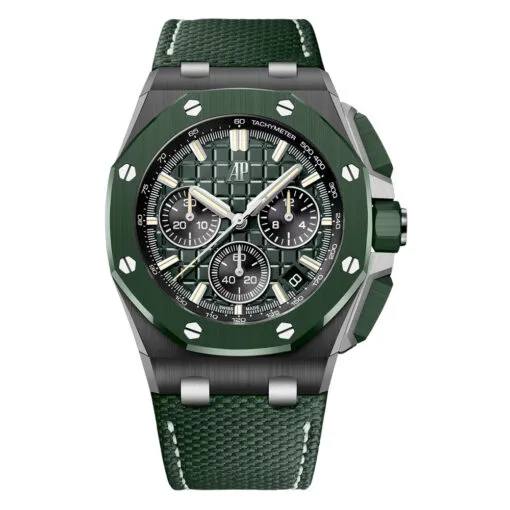 Audemars Piguet 26420Ce.oo.a063Ve.01 Royal Oak Offshore Selfwinding Chronograph Ceramic Green Dial Watch