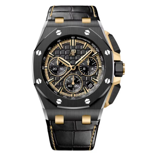 Audemars Piguet 26420Ce.oo.a127Cr.01 Royal Oak Offshore Selfwinding Chronograph Ceramic - Yellow Gold Black Dial Watch