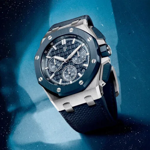 Audemars Piguet 26420So.oo.a029Ve.01 Royal Oak Offshore Selfwinding Chronograph Ceramic - Stainless Steel Blue Dial Watch - Image 3