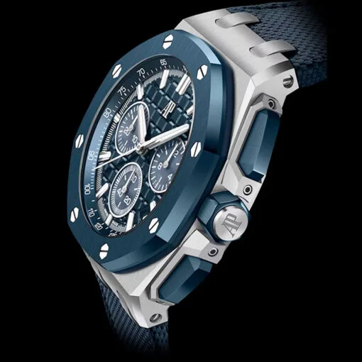 Audemars Piguet 26420So.oo.a029Ve.01 Royal Oak Offshore Selfwinding Chronograph Ceramic - Stainless Steel Blue Dial Watch - Image 2