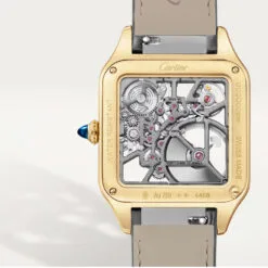 Cartier Whsa0043 Santos Dumont Micro Rotor Yellow Gold Skeleton Watch B