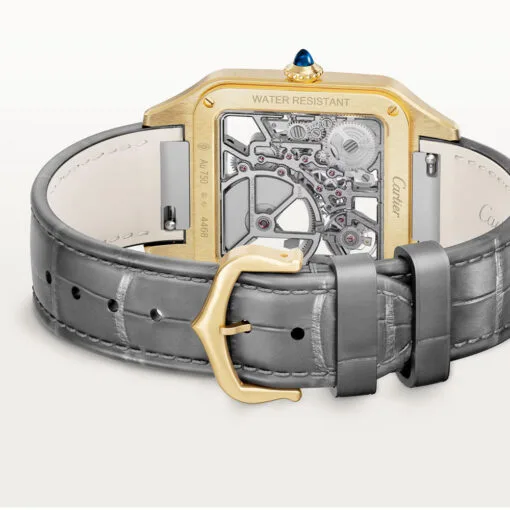 Cartier Whsa0043 Santos-Dumont Micro-Rotor Yellow Gold Skeleton Watch - Image 3
