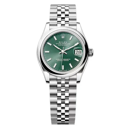 Rolex 278240-0012 Datejust 31Mm Stainless Steel Jubilee Mint Green Dial Watch