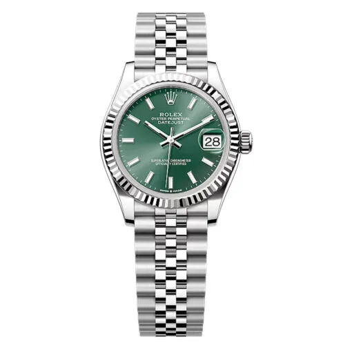Rolex 278274-0018 Datejust 31Mm Stainless Steel Jubilee Mint Green Dial Watch
