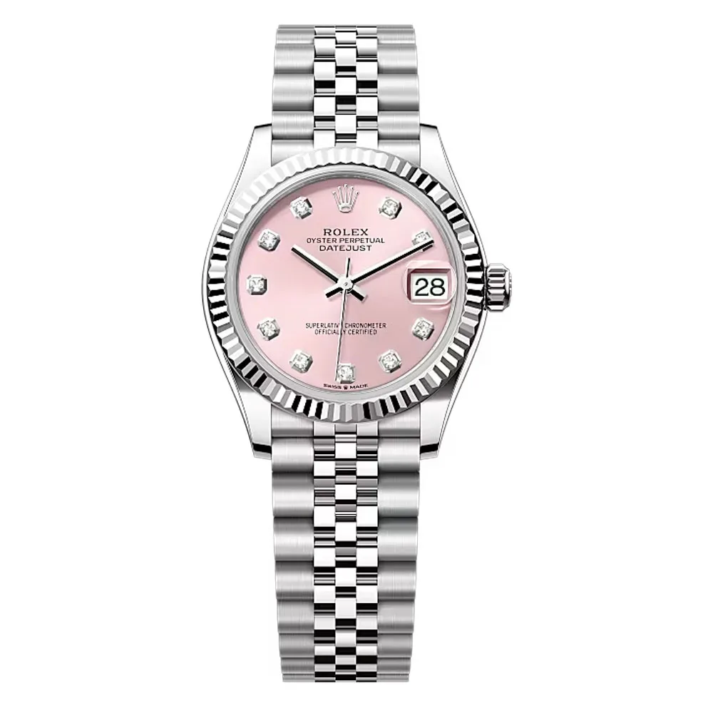 Rolex 278274-0032 Datejust 31Mm Stainless Steel - White Gold Jubilee Pink Diamond-Set Dial Watch