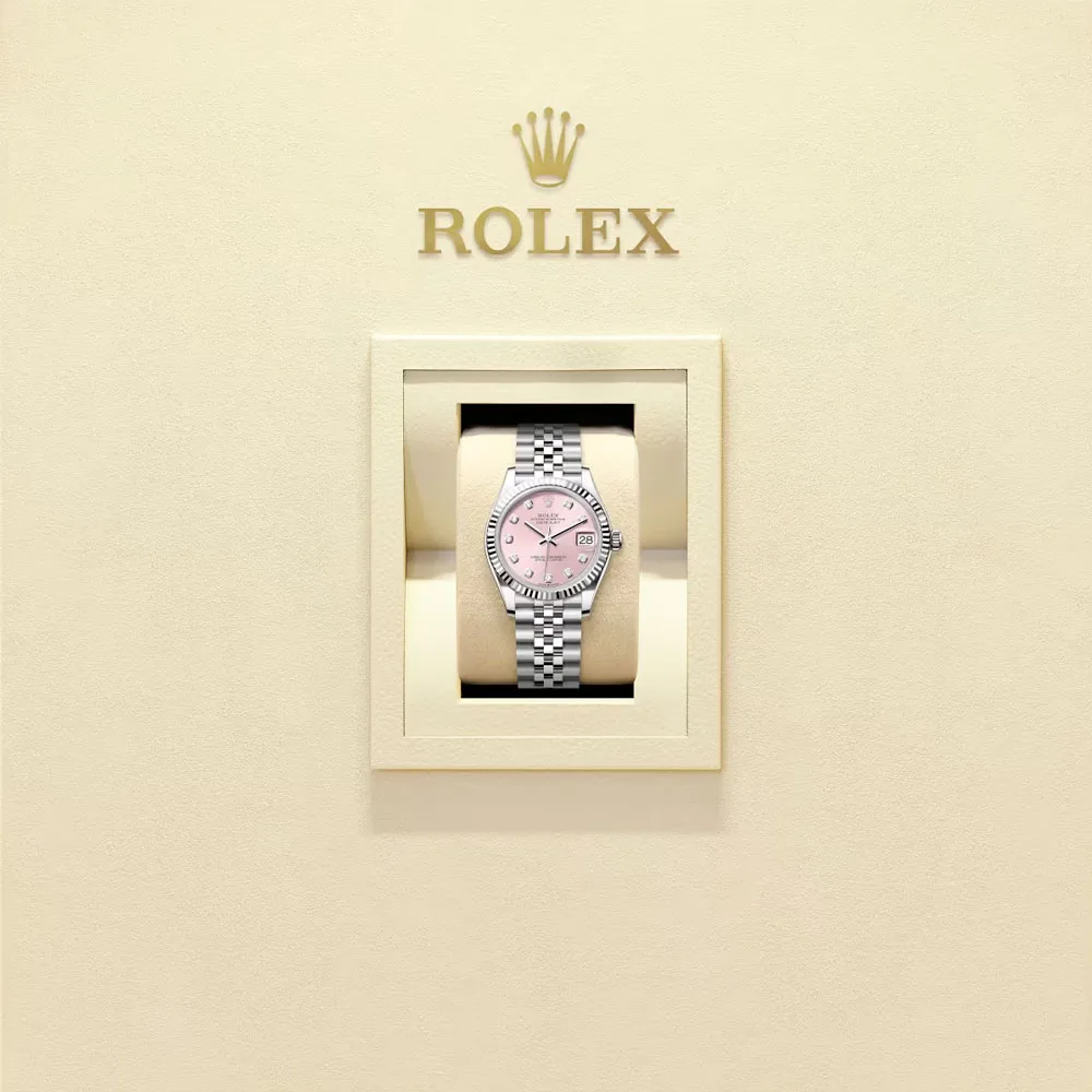 Rolex 278274-0032 Datejust 31Mm Stainless Steel - White Gold Jubilee Pink Diamond-Set Dial Watch - Image 2