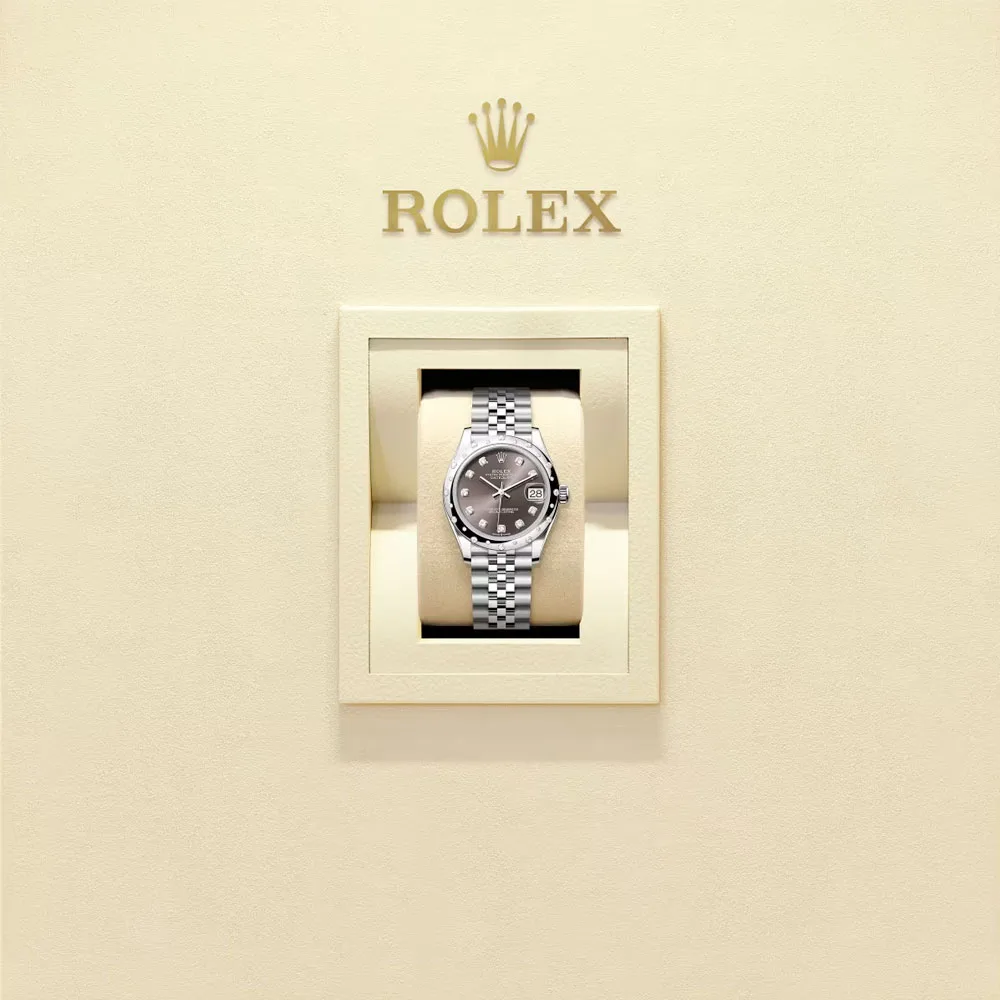 Rolex 278344Rbr-0008 Datejust 31Mm Stainless Steel -	White Gold Diamond Dark Grey Dial Watch - Image 2
