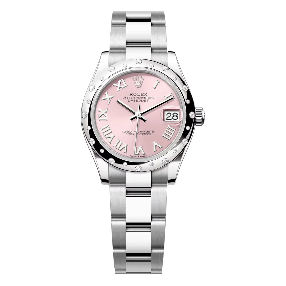 Rolex 278344Rbr-0021 Datejust 31Mm Stainless Steel - Diamond Pink - Roman Dial Watch