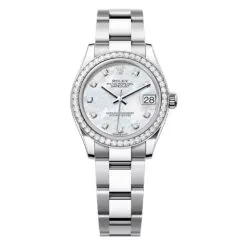 Rolex 278384rbr-0007 Datejust 31mm Stainless Steel - White Gold Oyster White Mother-of-Pearl Diamond-set Dial Watch