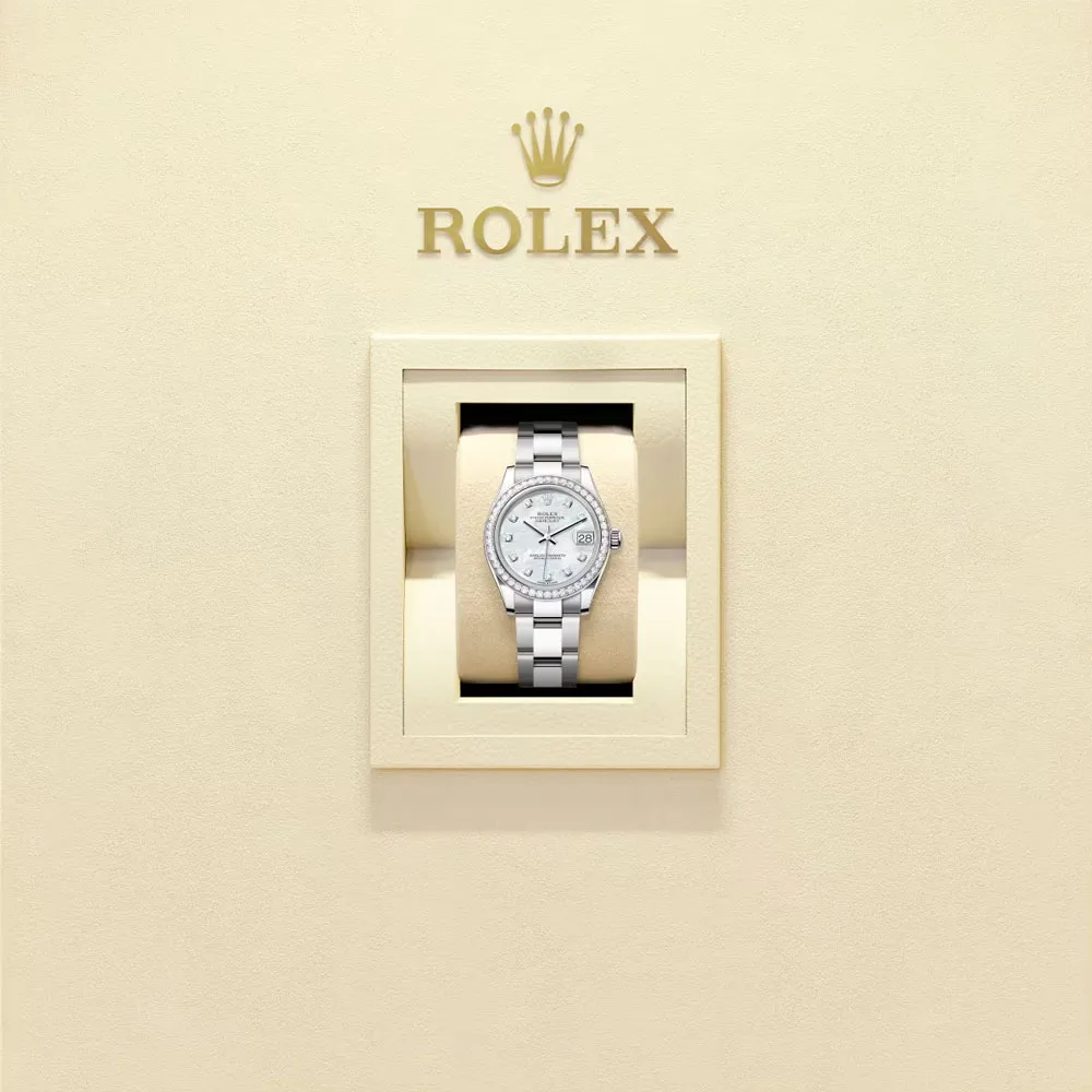 Rolex 278384Rbr-0007 Datejust 31Mm Stainless Steel - White Gold Oyster White Mother-Of-Pearl Diamond-Set Dial Watch - Image 2