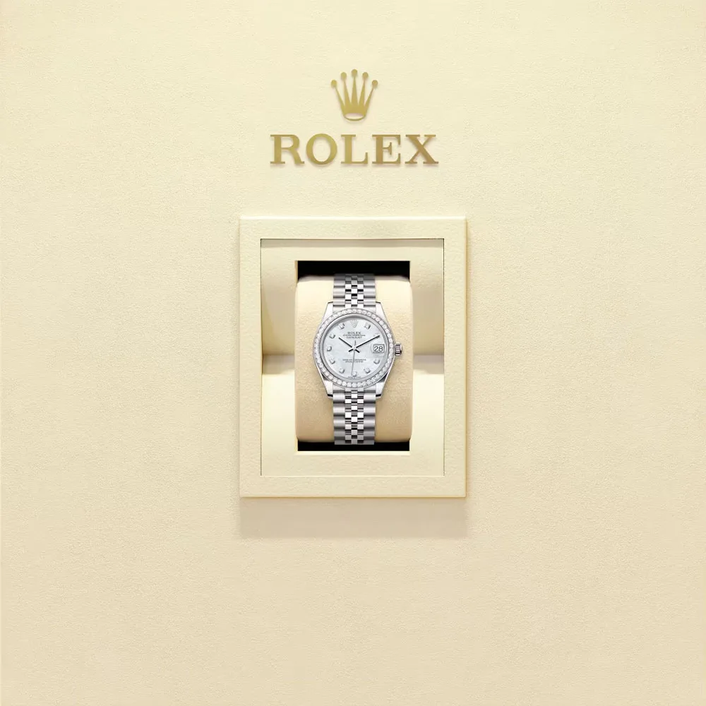 Rolex 278384Rbr-0008 Datejust 31Mm Stainless Steel -	White Gold Diamond White Mother-Of-Pearl Dial Watch - Image 2