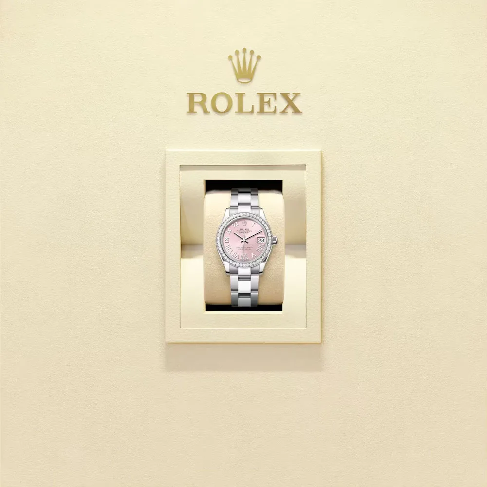 Rolex 278384Rbr-0027 Datejust 31Mm Stainless Steel - White Gold Oyster Pink Diamond-Set Dial Watch - Image 2