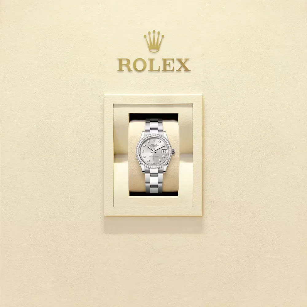 Rolex 278384Rbr-0033 Datejust 31Mm Stainless Steel - White Gold Oyster Silver Diamond-Set Dial Watch - Image 2