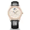 Jaeger-Lecoultre Q1142501 Master Ultra Thin Perpetual Calendar Pink Gold - Diamond Eggshell Dial Watch