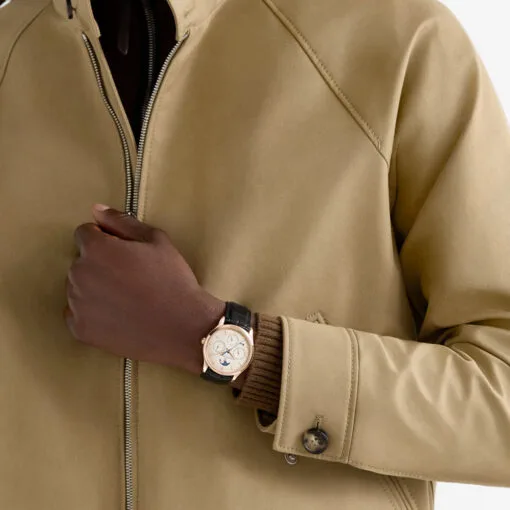 Jaeger-Lecoultre Q1142510 Master Ultra Thin Perpetual Calendar Pink Gold Eggshell Dial Watch - Image 3